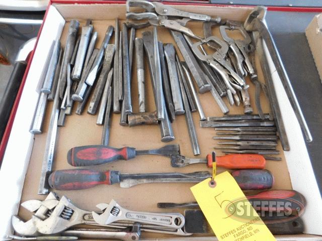 Box of tools including: